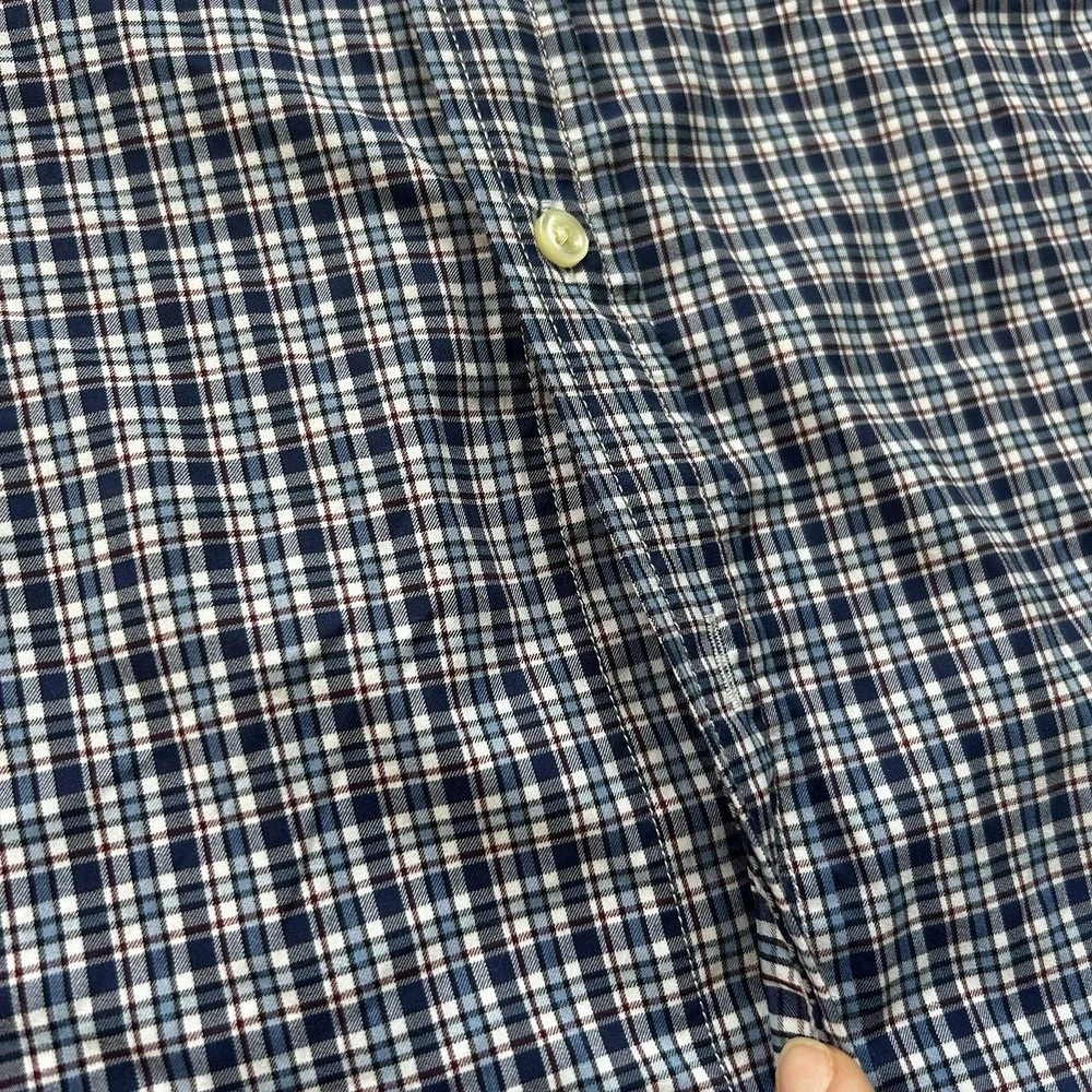 Ralph Lauren Shirt Youth Large Blue Embroidered PonyCasual Button‎ Up Blue Plaid